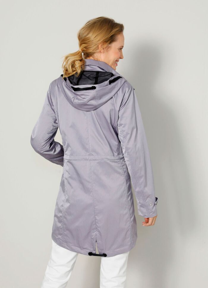 Parka met decoratief lint 