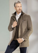 Jas in 2 kleuren LICHTBRUIN MOTIEF