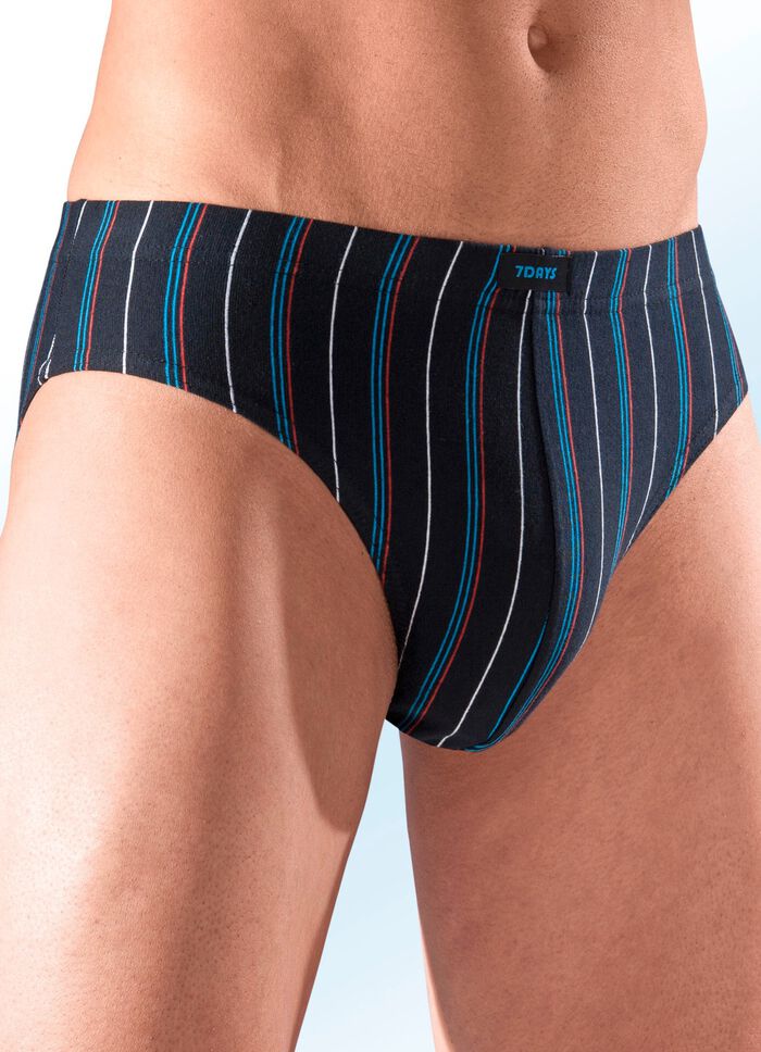 Set van zes slips met een gestreept dessin 
