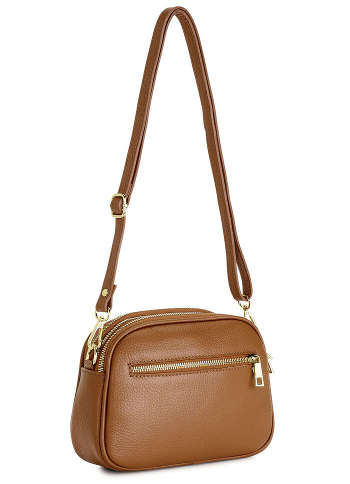 Laurina, tas, dames, met afneembare schouderband COGNAC