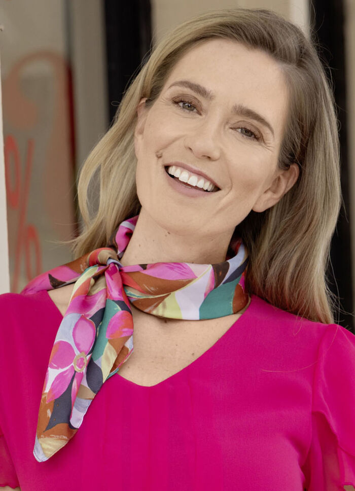 Nikituch met fantasie bloemen- en bladontwerp MULTICOLOR