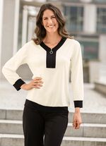 Overhemd met korte ritssluiting 