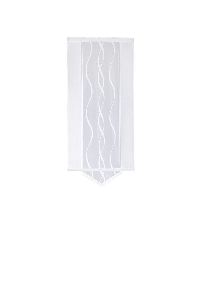 Schuifgordijn met een subtiel golfdessin WIT