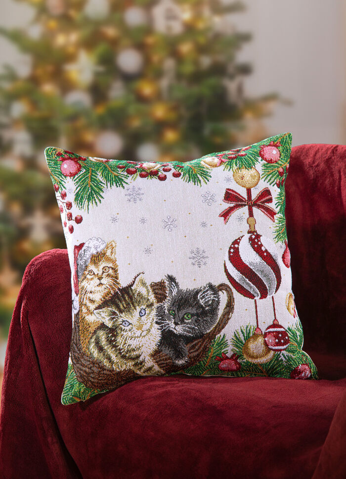 Kerstkussensloop in tapisseriekwaliteit 