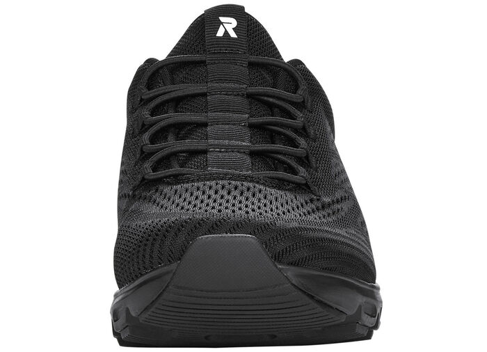 Rieker sneakers met elastische decoratieve vetersluiting ZWART