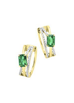 Vergulde creolen met zirkonia 