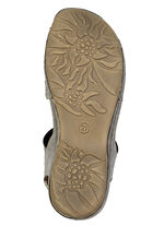 Gemini, modieuze damessandalen, breedte G, met bloemenapplicaties BRONZE