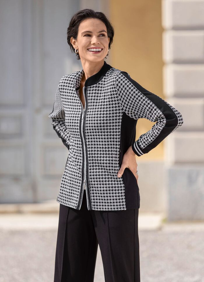 Blousejasje met pied-de-poulemotief 