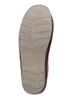 Ademende velours pantoffels BORDEAUXROOD-ZWART