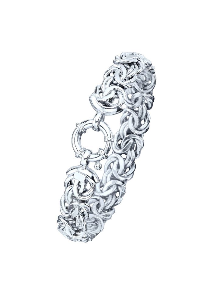 Zware koninklijke kettingarmband met sieradenveerring 