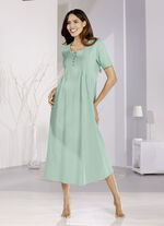 Nachthemd, enkellang met uitgebreide biezen 