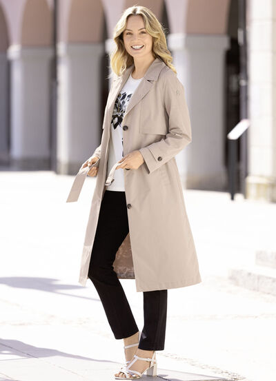 Functionele trenchcoat met riem. 