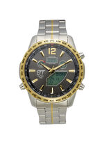 Radiogestuurd herenhorloge op zonne-energie met roestvrijstalen bandkast 