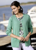 Cardigan met all-over structuur JADEGRÜN