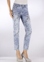 Jeans met all-over bloemenprint 