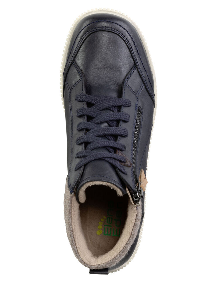 ELENA EDEN, comfortabele dameslaarzen, breedte H, met uitneembaar voetbed MARINE