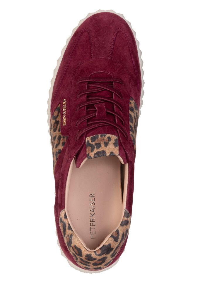 Peter Kaiser, trendy damessneakers, met uitneembaar voetbed BORDEAUX-BRUIN