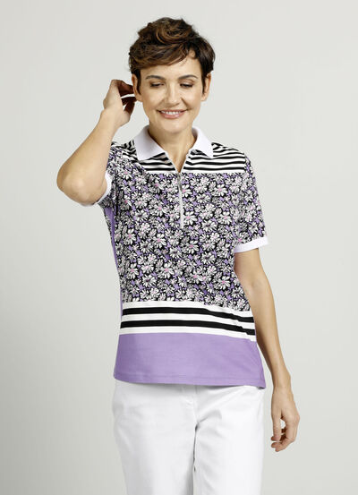 Poloshirt met all-over patroon 