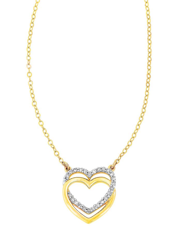 Romantische ketting met 25 diamanten 