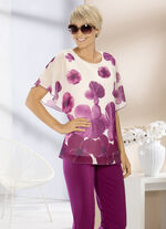 Shirt met chiffon overlay 