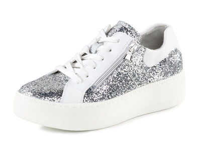Waldläufer sneakers met verspreide glitter en luipaardprint 