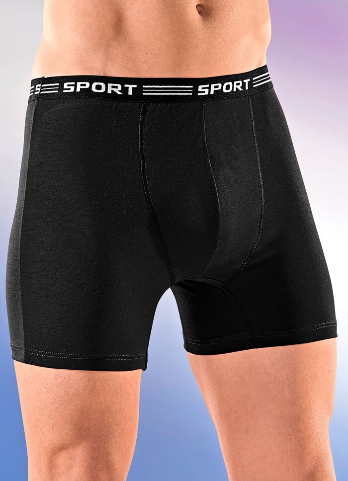 Set van vier broeken van fijne jersey, effen 