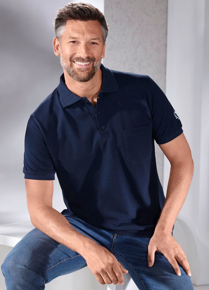 Poloshirt met korte knoopsluiting 