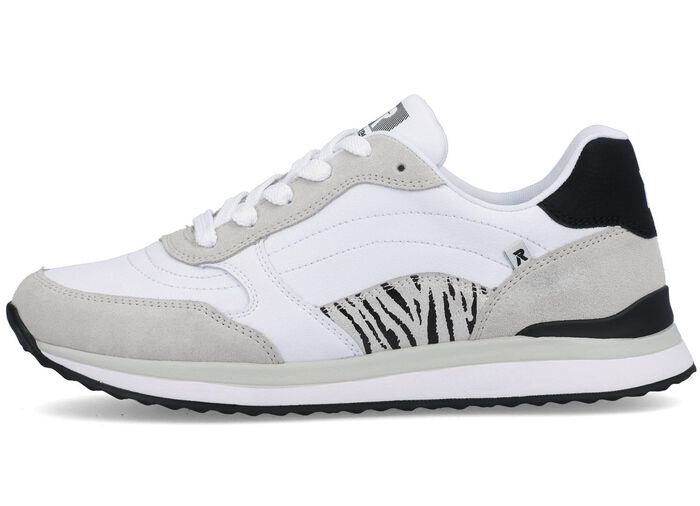 Rieker sneakers met een interessante zebraprint WIT