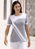 Trui met intarsia-ontwerp GRAU-WEISS