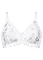 Naturana minimizer-bh met subtiel glanzende bloemenprint WIT