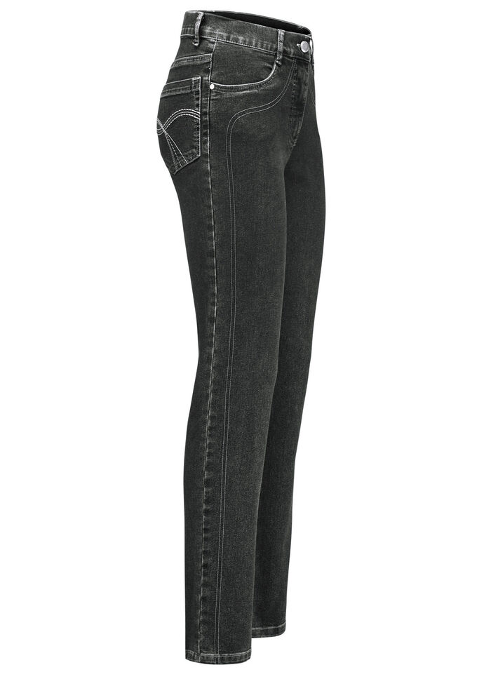 Power stretch jeans ZWART