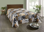 Sprei in fascinerende patchwork-look BRUIN-BEIGE-ZWART