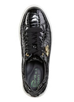ELENA EDEN sneakers gemaakt van lakleer met elegante metalen sieraden SCHWARZ