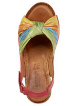 Gemini, trendy damessandalen, breedte G, met verstelbare klittenbandsluiting ROT-BUNT