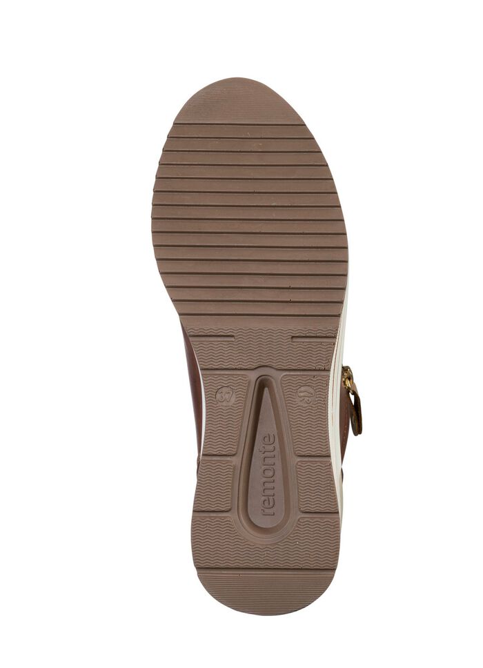 Remonte sneakers met veters en mat gouden bies 