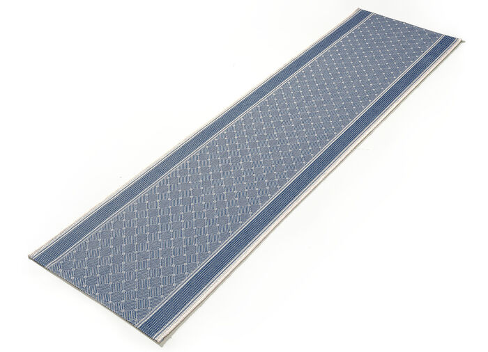 Loper op jouw gewenste maat gemaakt in sisal-look BLAUW
