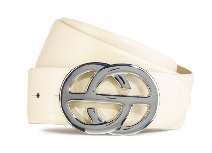 Leren riem BEIGE