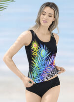 Tankini met geplaatste print en zachte cups 