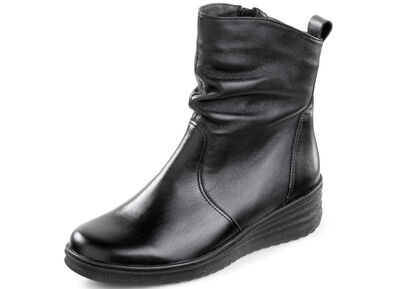 ELENA EDEN, gevoerde dames enkellaarsjes, winterschoenen, breedte H, met lamsvacht 
