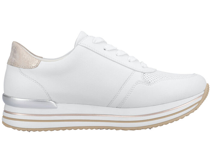 Remonte sneakers in een modieus design WIT-ROS&Eacute;GOUD
