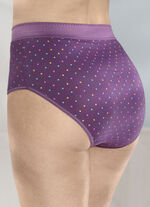 Vijfpack corrigerende slips met kleurrijk stippendessin 