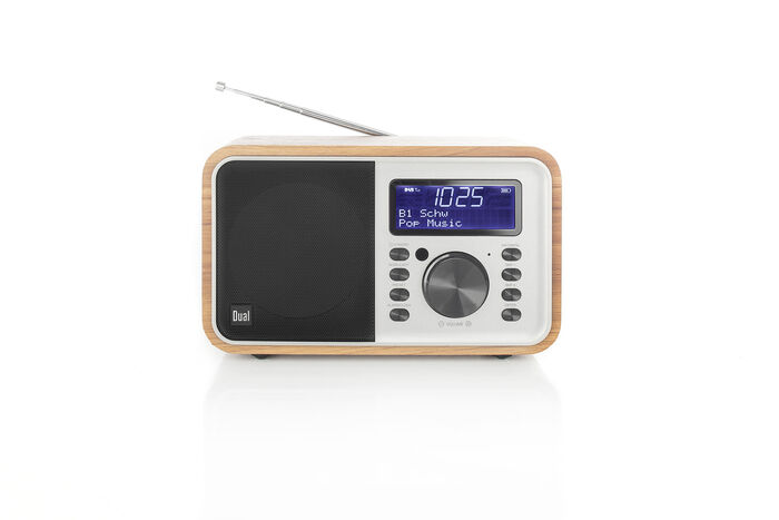 Dubbele DCR-51 digitale radio in houten ontwerp 