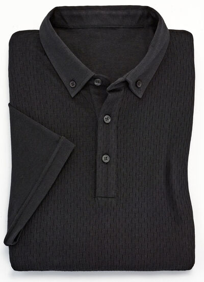 Poloshirt in gestructureerde kwaliteit 