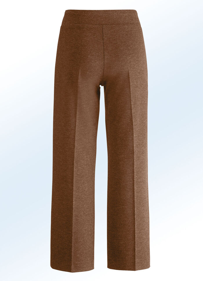Broek in modieus verkorte lengte COGNAC