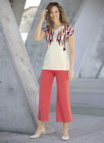 Shirt met strass- en bordversiering 