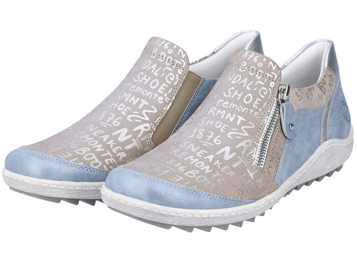 Remonte pantoffels met uitneembare binnenzool BLAUW ZILVERGRIJS