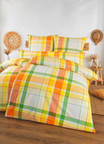 Seersucker beddengoedset van Florella TERRA-GEEL