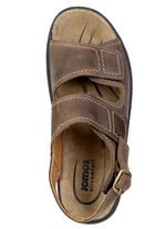 Klassieke herensandalen, breedte H, met klittenbandsluiting MOKKA