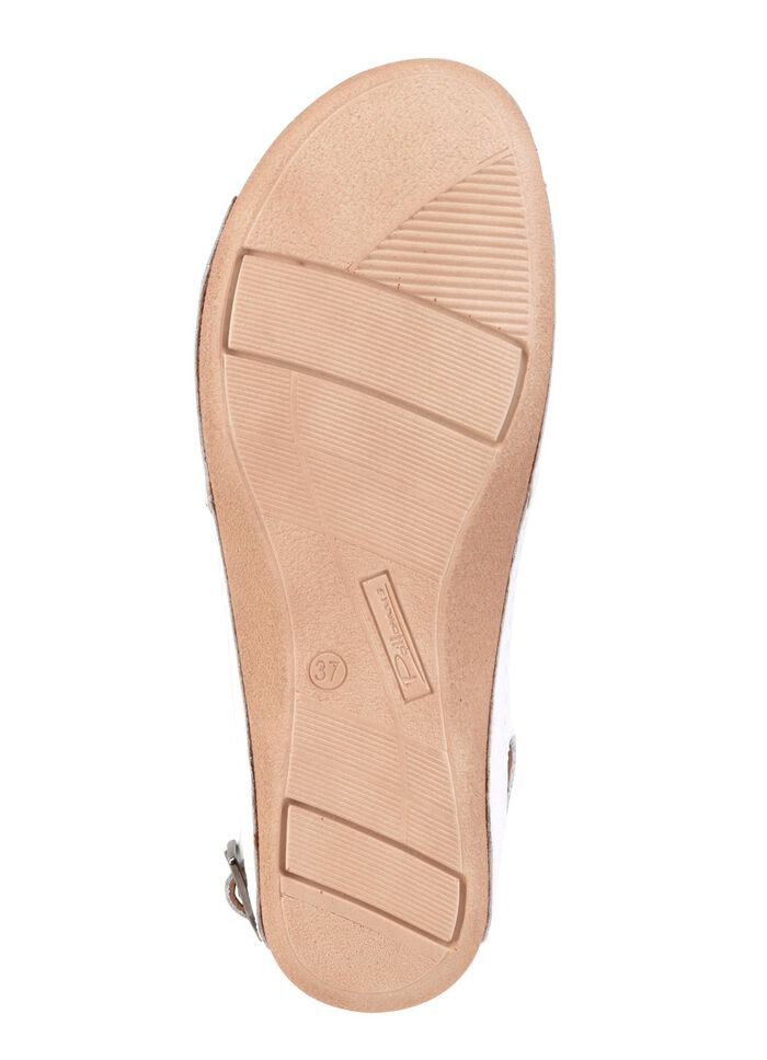 Sandaal van rundnappaleer met verstelbare hielband 