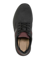 Veterschoen van rundnubuckleer met nappaleren accenten SCHWARZ-BORDEAUX